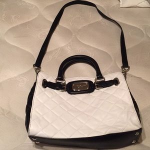 Michael Kors Black & White quilted bag